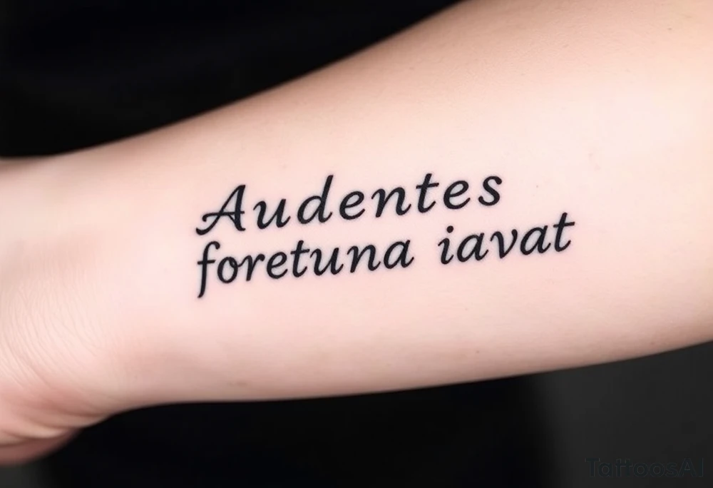 Audentes fortuna iavat tattoo idea