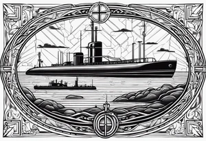 Scottish, Yorkshire, submarine, biker tattoo idea