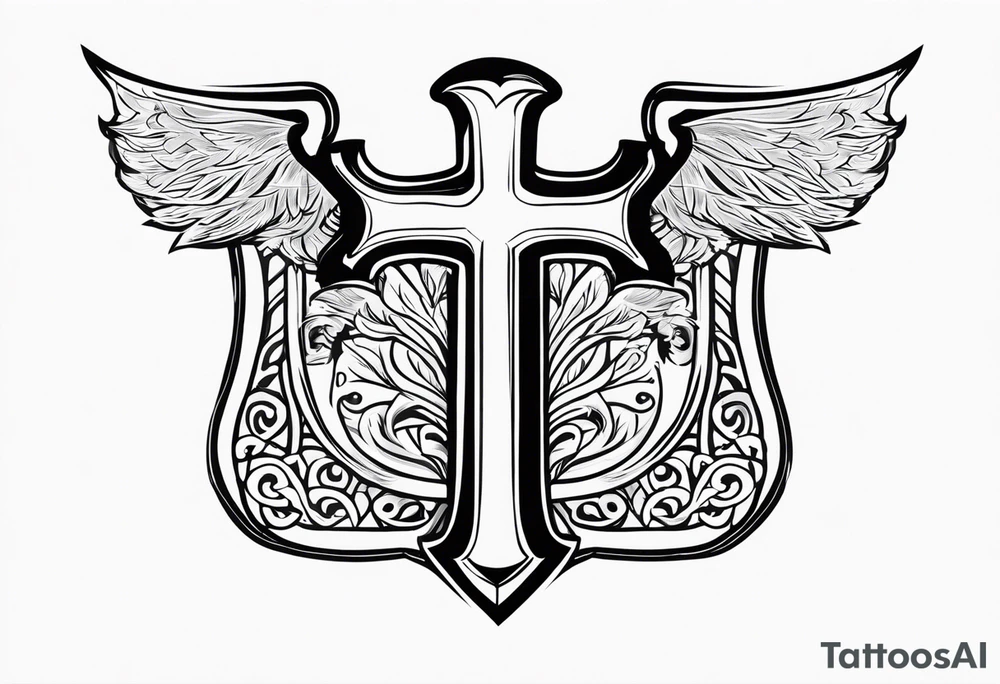 The symbol of Matthias a open Bible and a battle Axe tattoo idea