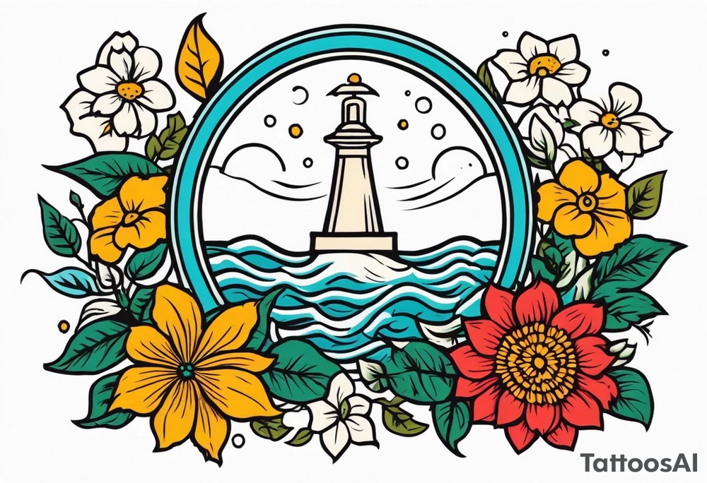 baptize in water


old school vintage simple traditional design with vintage flowers surrounding
bold color simple tattoo idea