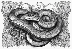 Sea mythical snakes tattoo idea
