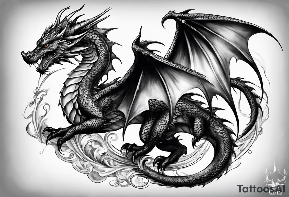 Dragon full body tattoo idea