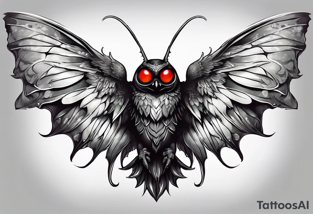 Mothman in action tattoo idea
