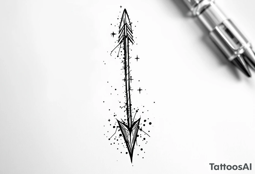 one  arrow  that look down tattoo idea