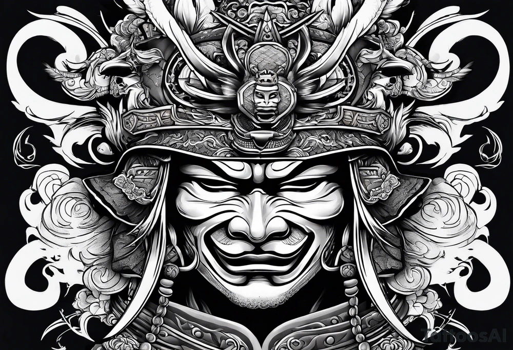 Japanese Samurai Mask Tattoo Designs tattoo idea