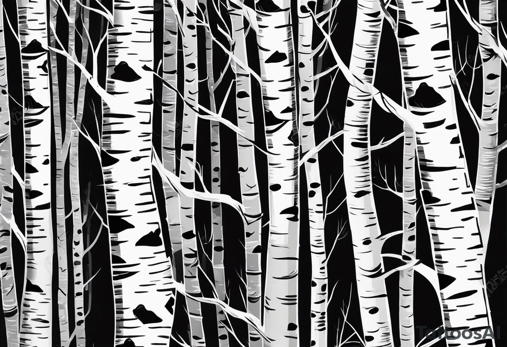 birch tree tattoo idea