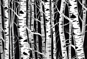 birch tree tattoo idea