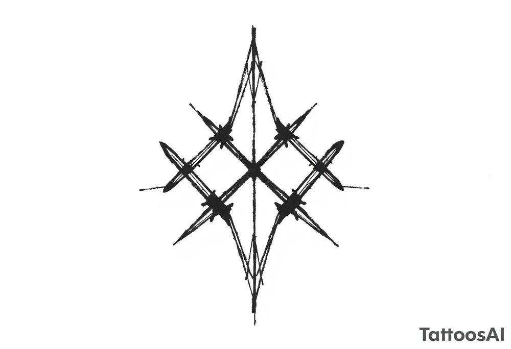 Abstract asterisk tattoo idea