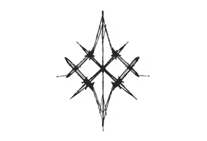 Abstract asterisk tattoo idea
