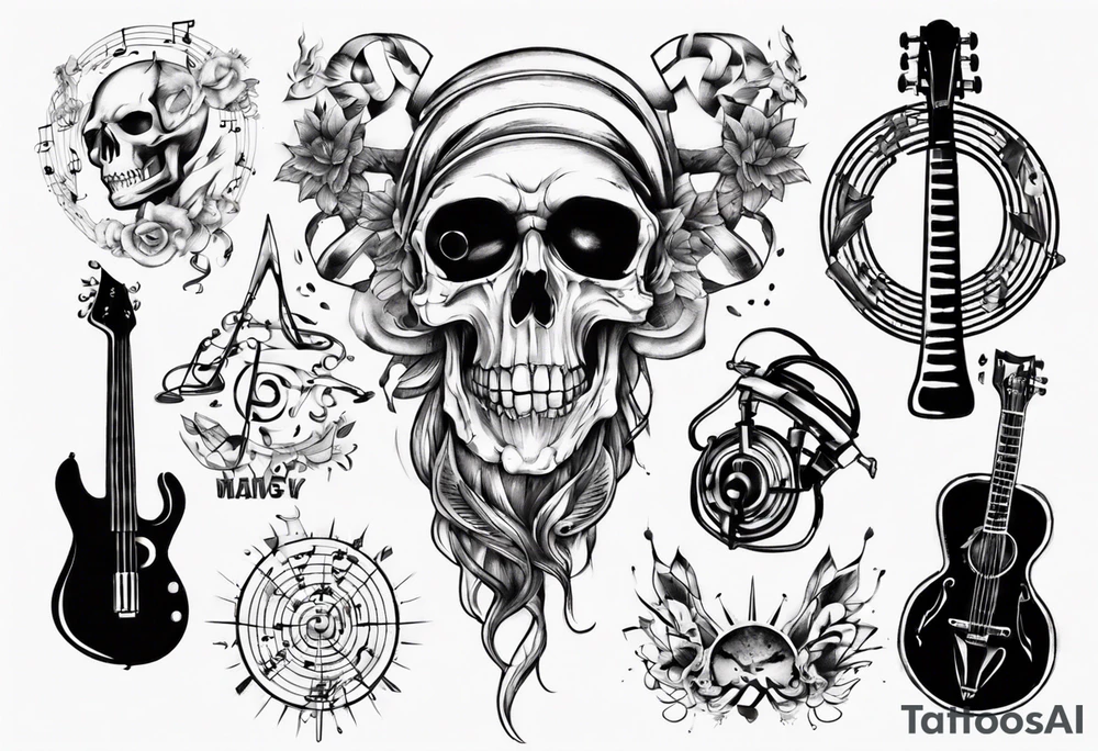 music combined with science tattoo idea