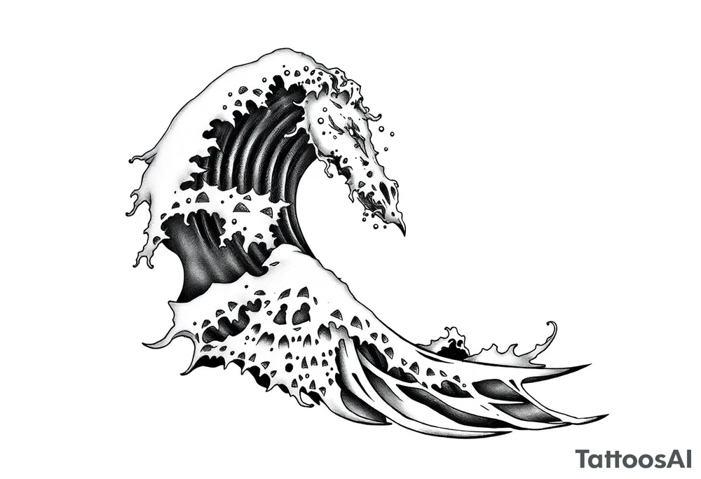 Roaming waves tattoo idea