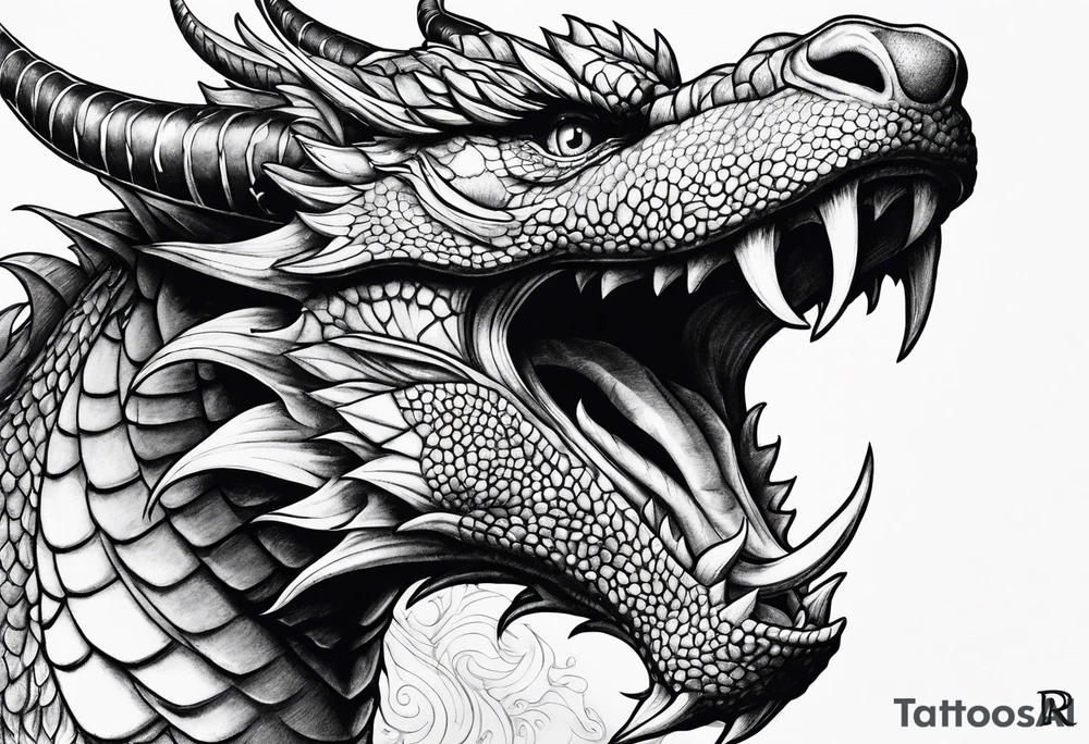 roaring dragons tattoo idea