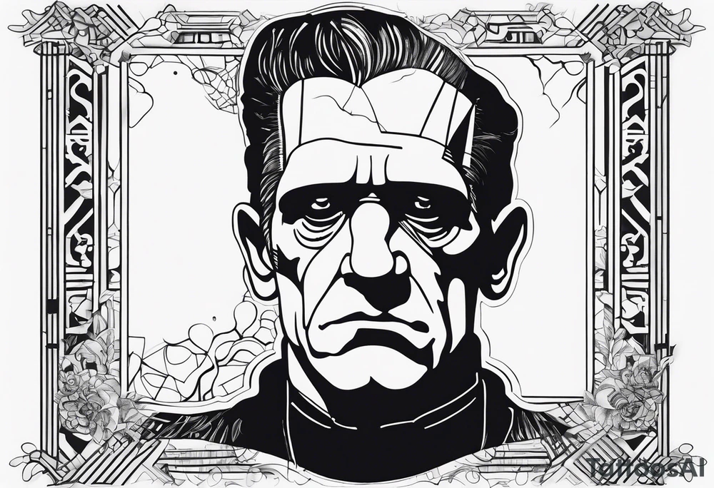 thematic representation of frankenstein the novel without the monsters face tattoo idea