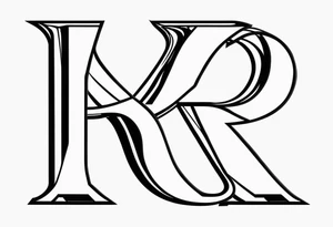 R G initial tattoo idea