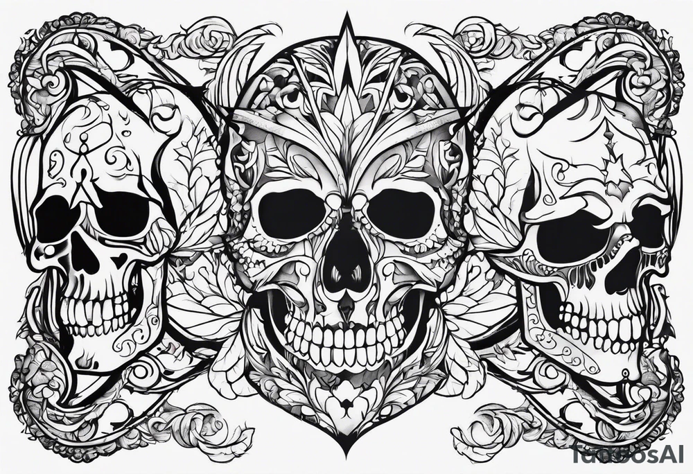 simple skeleton tattoo idea