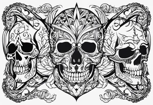 simple skeleton tattoo idea