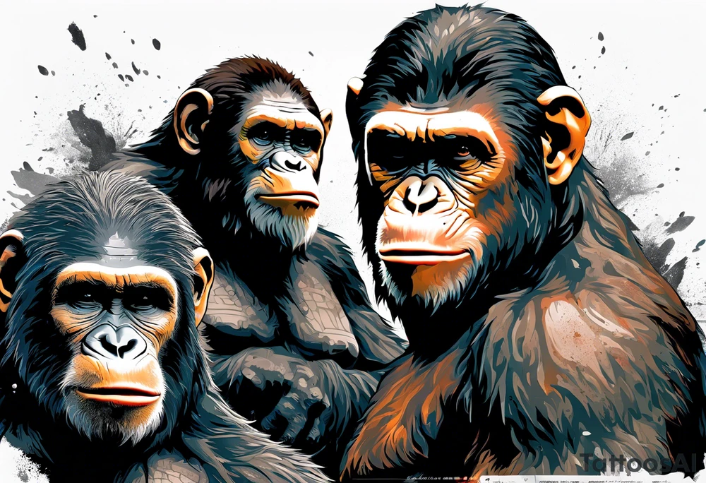 Caesar from the movie planet of the apes tattoo idea