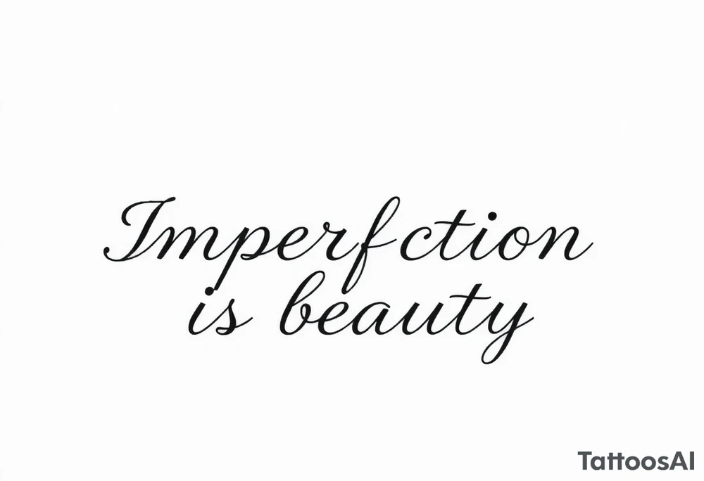 Imperfection is beauty tattoo idea