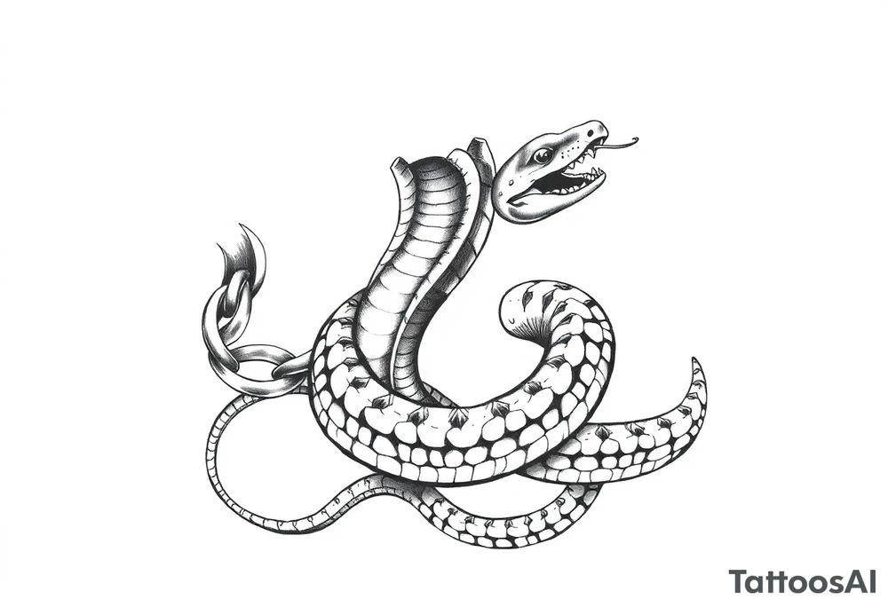 Chain and snake tattoo idea