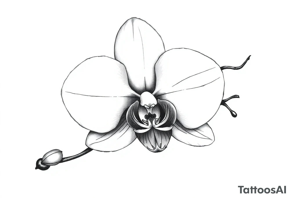 orchid flower tattoo idea