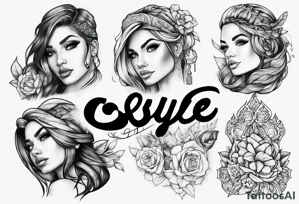 Skye name fonts tattoo idea