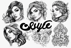 Skye name fonts tattoo idea