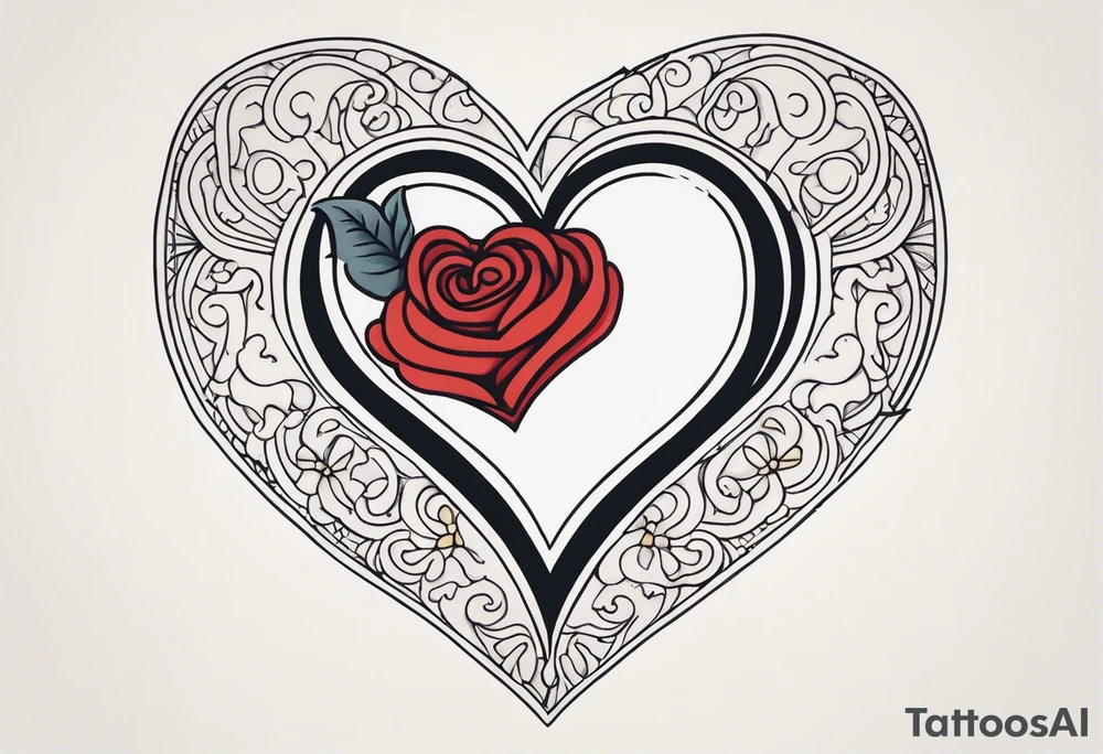 Bone in the shape of a heart tattoo idea