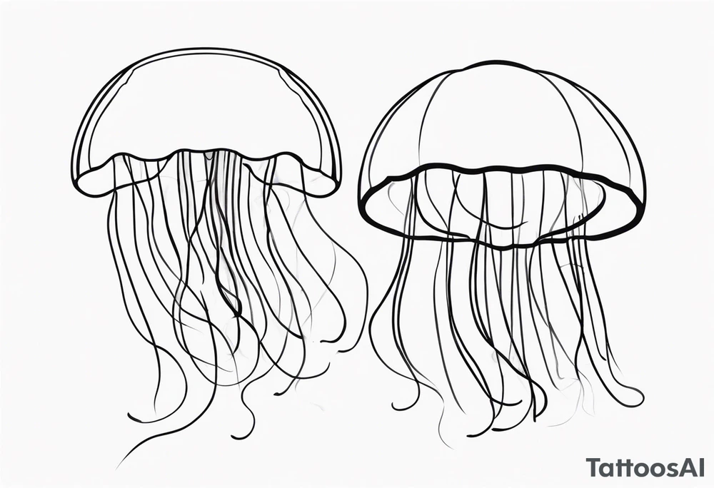 Playful Jellyfish tattoo idea