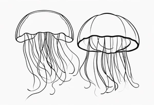 Playful Jellyfish tattoo idea