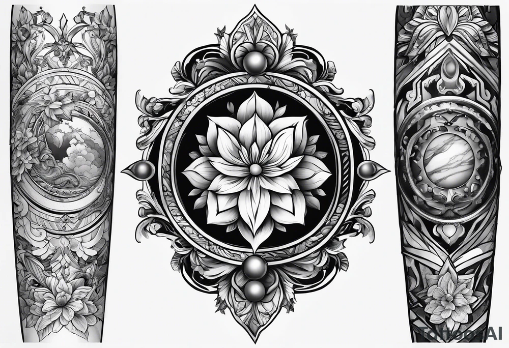 a marble arm tattoo idea