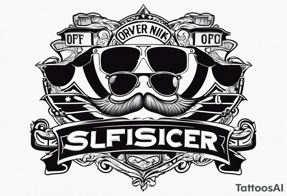 sunglasses Officer Bigdick tattoo idea