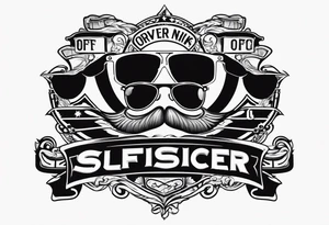 sunglasses Officer Bigdick tattoo idea