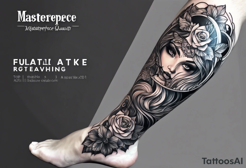 Full leg tattoo tattoo idea