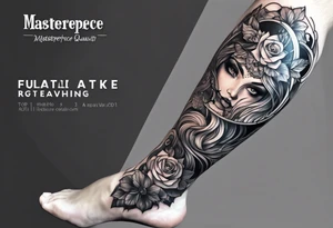Full leg tattoo tattoo idea