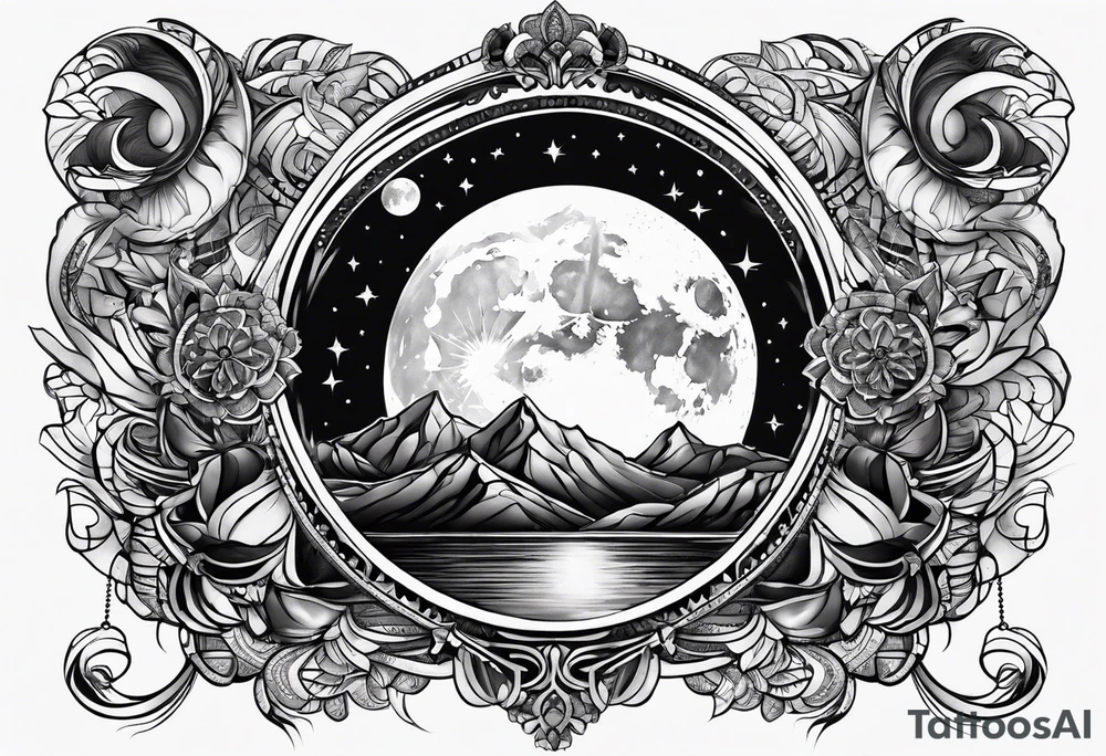 sacred moon tattoo idea
