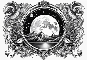 sacred moon tattoo idea