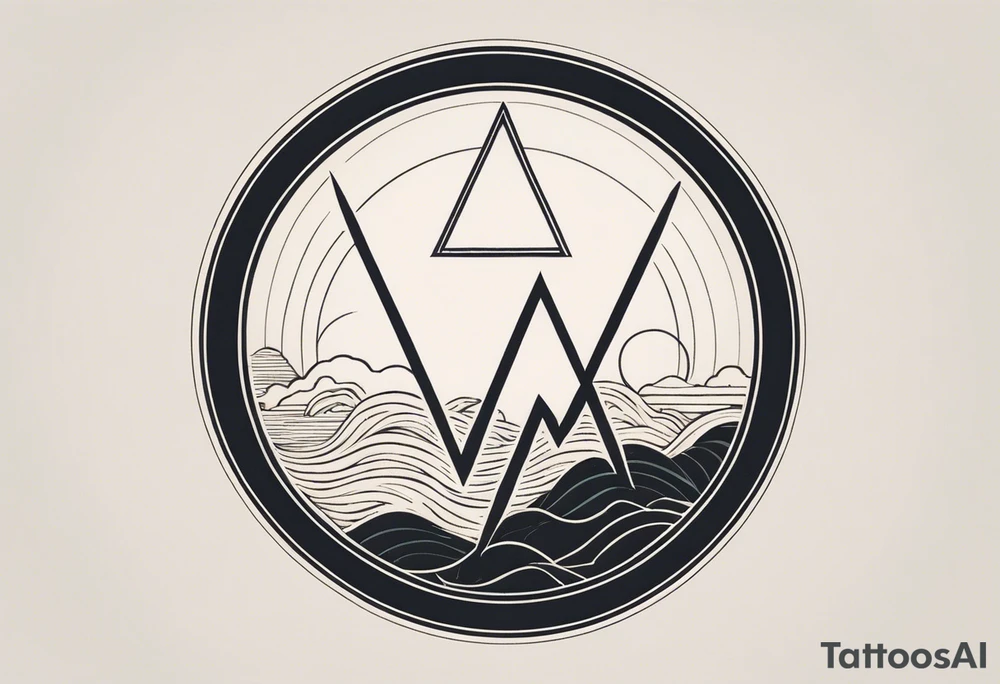 letter delta inside a circle, subtle, for a young woman tattoo idea