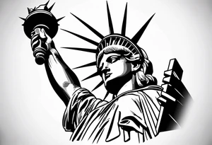 Statue of liberty tattoo idea