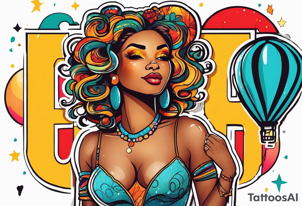 leo black woman tattoo idea
