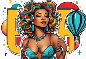 leo black woman tattoo idea