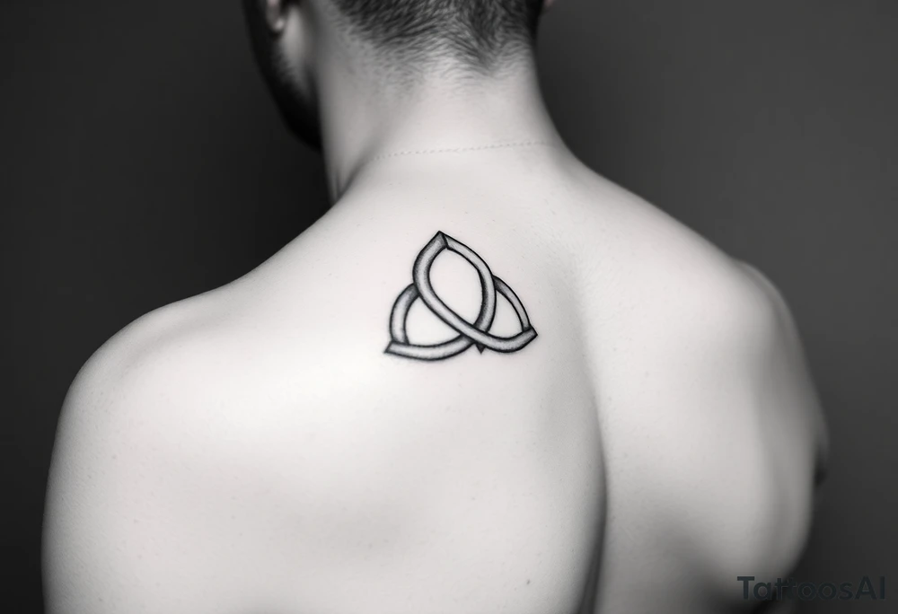 simple unqiue trinity knot. placement on the inner upper arm tattoo idea