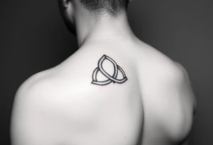 simple unqiue trinity knot. placement on the inner upper arm tattoo idea