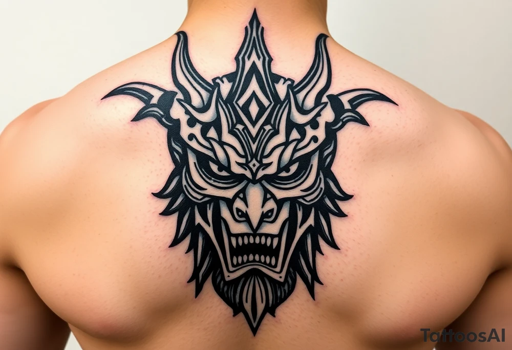 frieren with oni mask tattoo idea