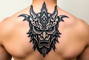 frieren with oni mask tattoo idea