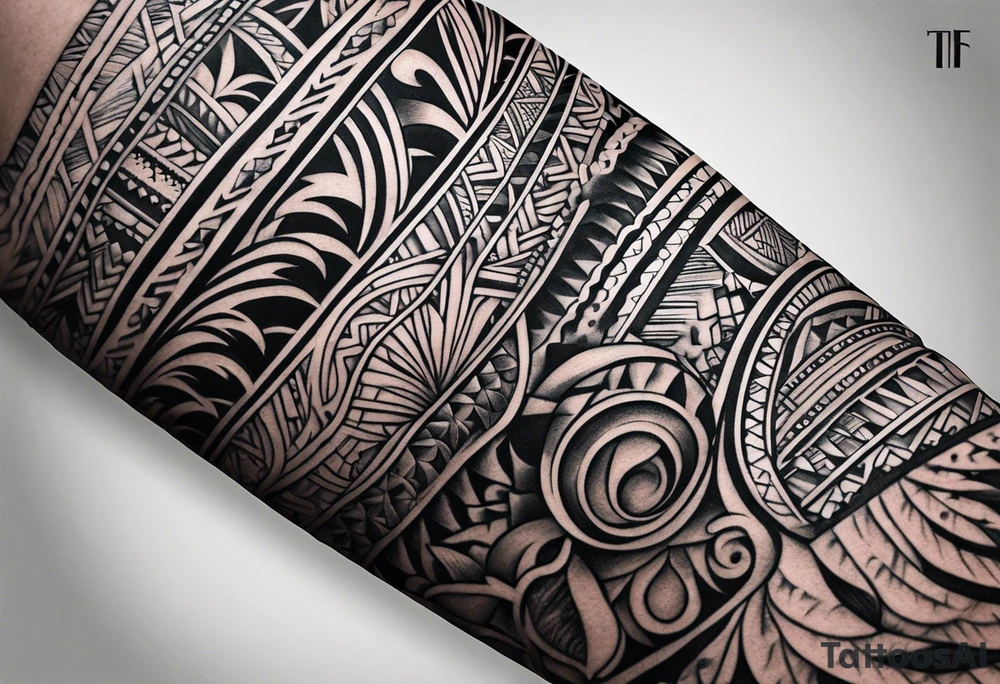 Samoan forearm tattoo with “Tialavea” in it tattoo idea