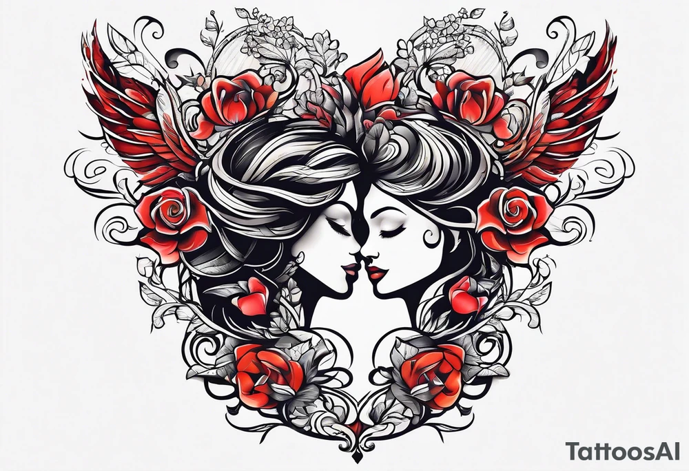 symbols of couples. his and her tattoo. tattoo idea