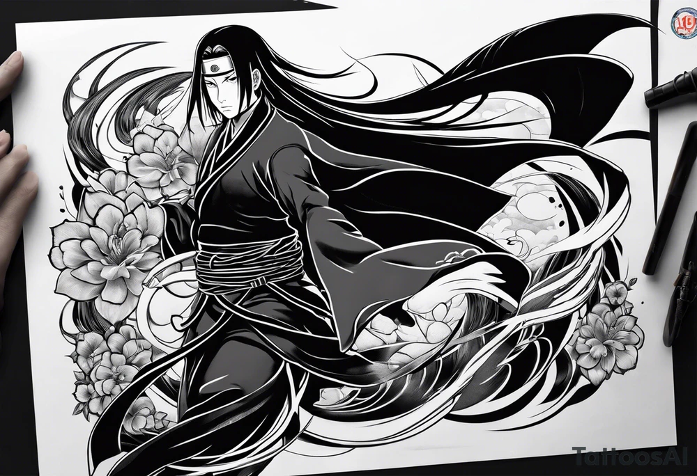Itachi Uchia powering up tattoo idea