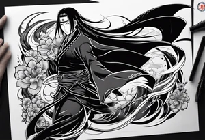Itachi Uchia powering up tattoo idea