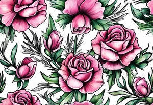 Sagebrush breast cancer ribbon tattoo idea
