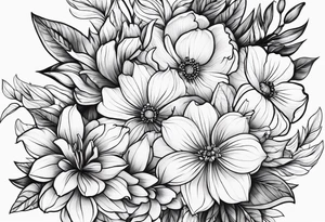Épaule fleurs tattoo idea
